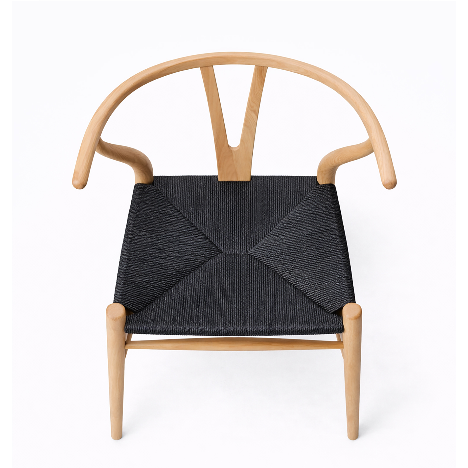 無垢材×手編み座面 北米産アッシュ材アームチェア