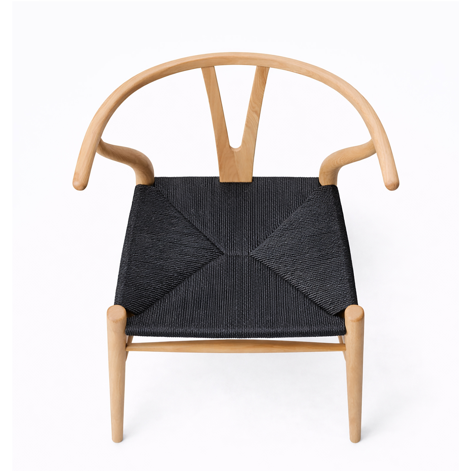 無垢材×手編み座面 北米産アッシュ材アームチェア