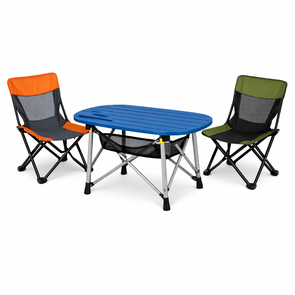 Blue Table and Chair Set-vividvast