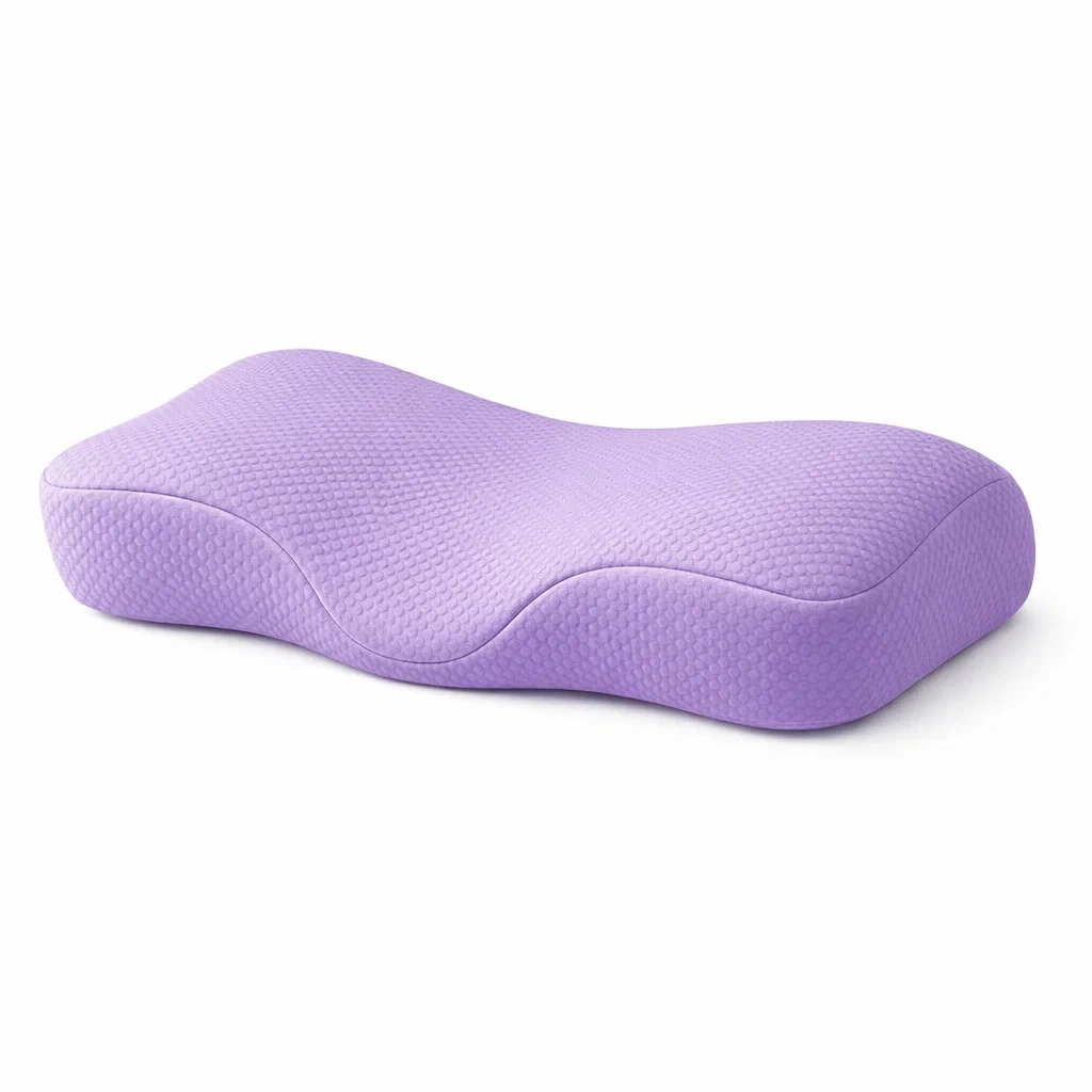 Contoured Memory Foam Pillow-Lavender-hearthbrim