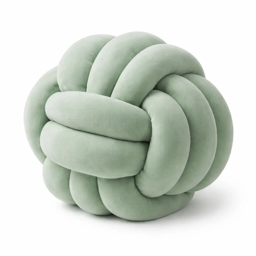 Knotted Decorative Cushion Ball C Sage Green-staystark