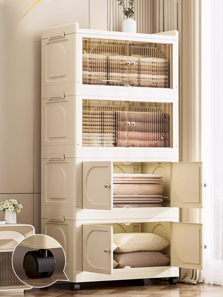 Free installation folding storage cabinet