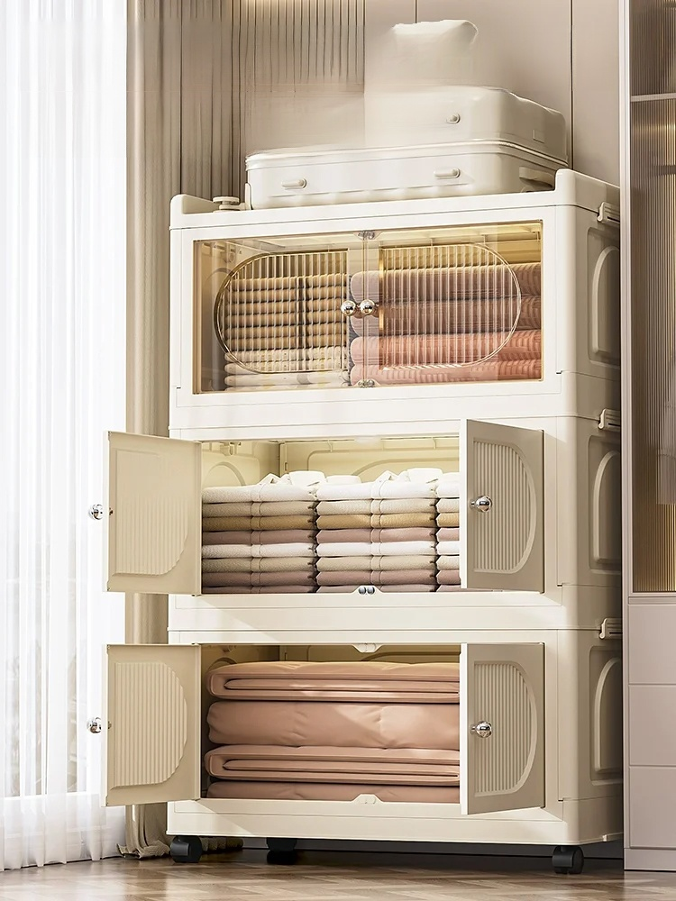 Free installation folding storage cabinet