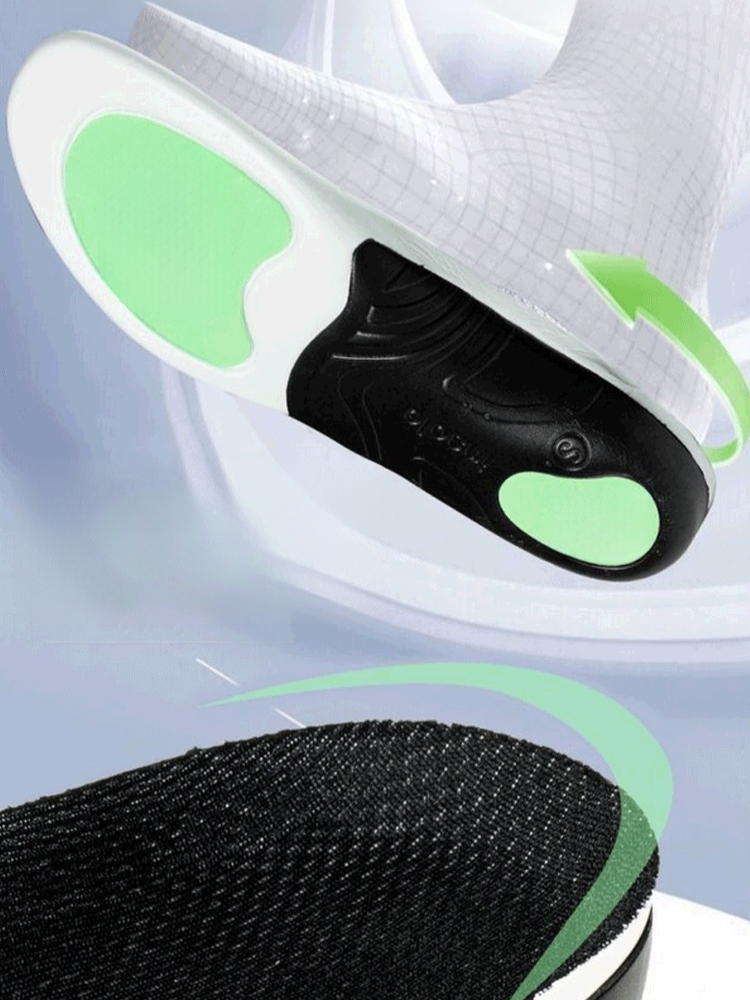 Orthopedic, shock-absorbing, antibacterial, and odor-resistant insoles