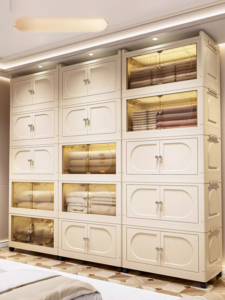 Free installation folding storage cabinet