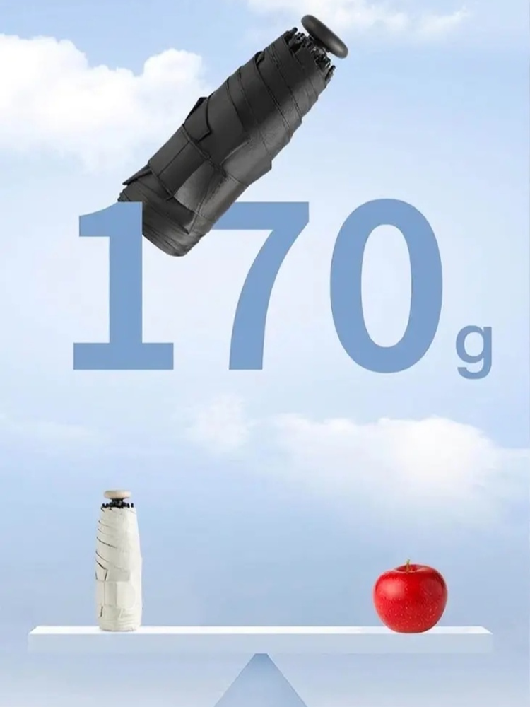 [Sunny and Rainy Dual-Purpose] Ultra-Light Five-Fold Capsule Umbrella