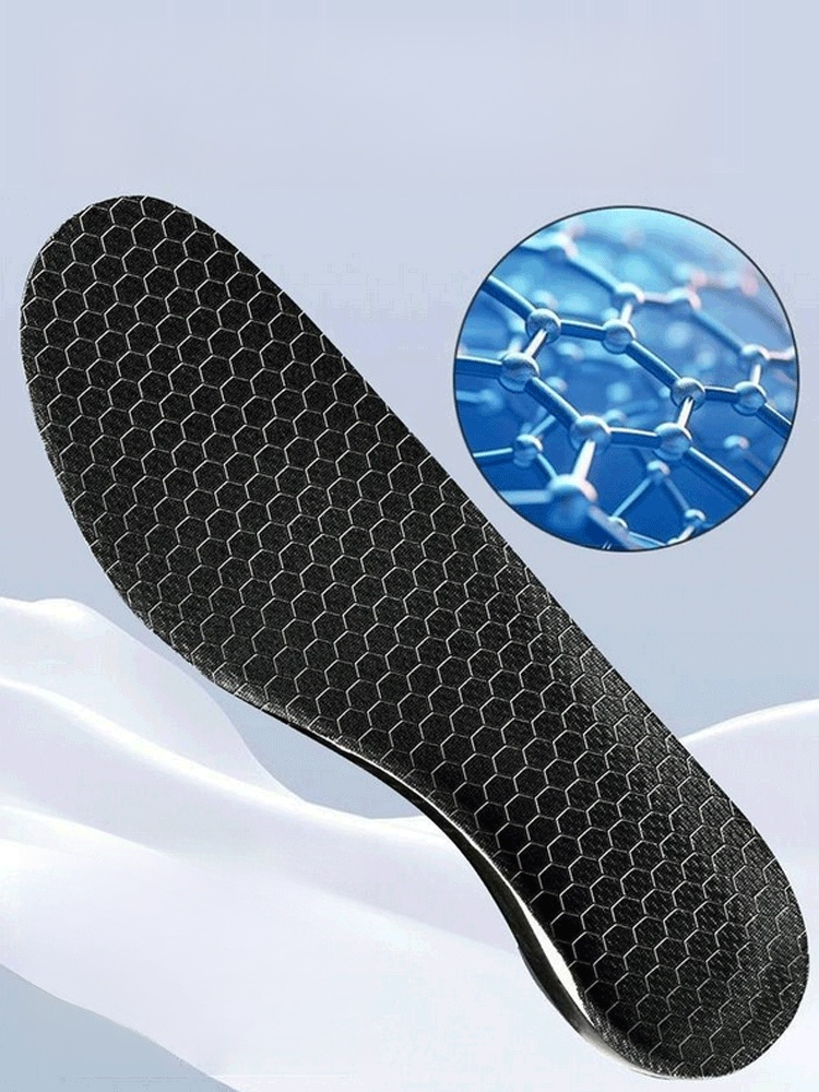 Orthopedic, shock-absorbing, antibacterial, and odor-resistant insoles