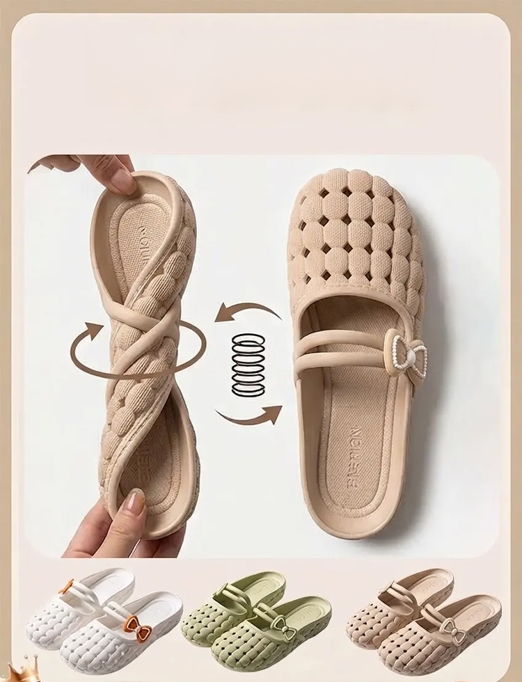 Ultra-soft open-toe hole slippers