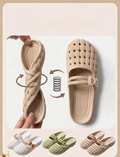 Ultra-soft open-toe hole slippers