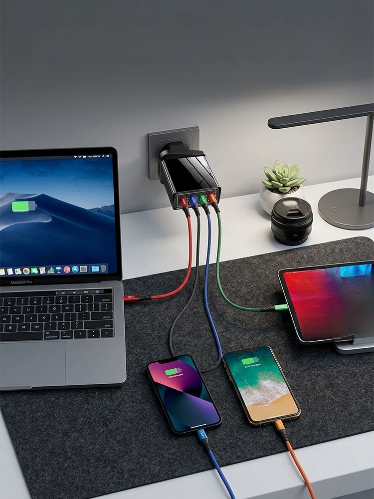 Four-Port Travel Charger for Extended Phone Battery Life