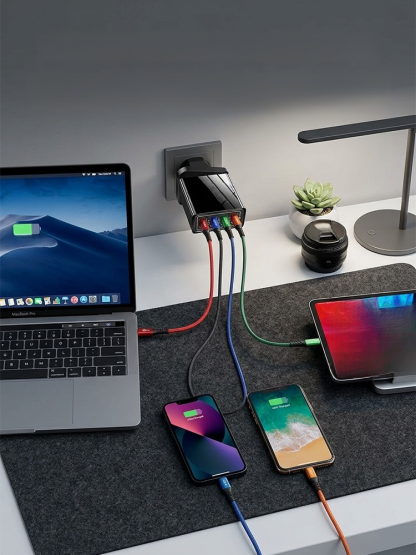 Four-Port Travel Charger for Extended Phone Battery Life