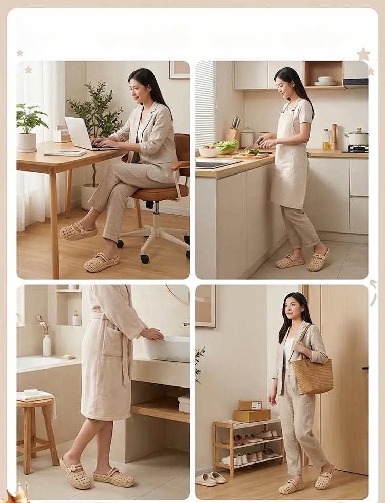 Ultra-soft open-toe hole slippers