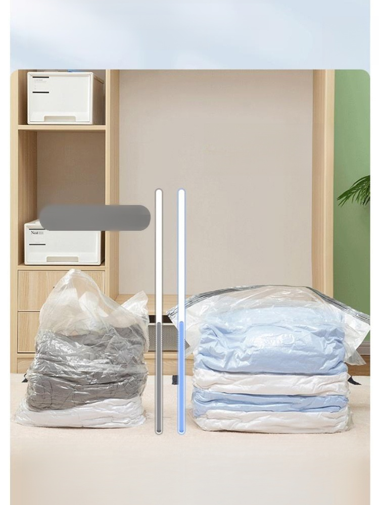 Thickened 3D Vacuum Compression Bag for Quilts, Clothes, and Down Jackets - No Pump Needed, Moisture