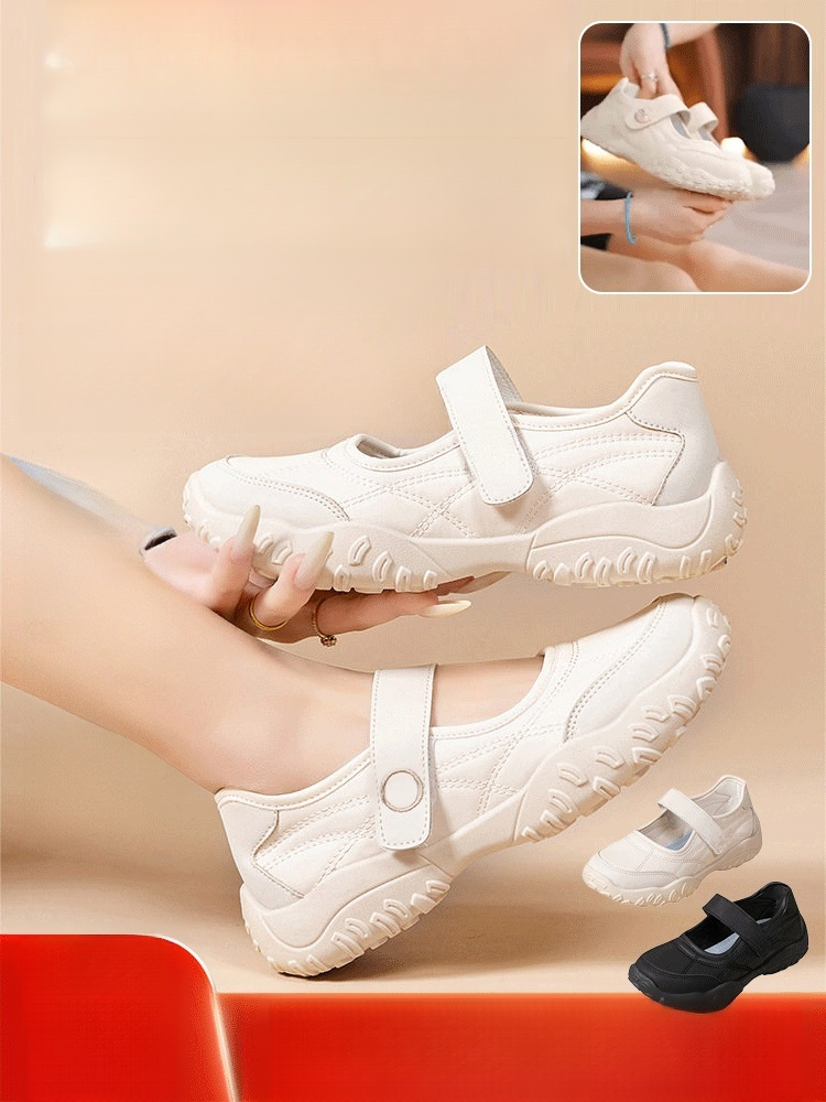 [Height Increase 5cm] Shallow Mary Jane Velcro Women's Shoes