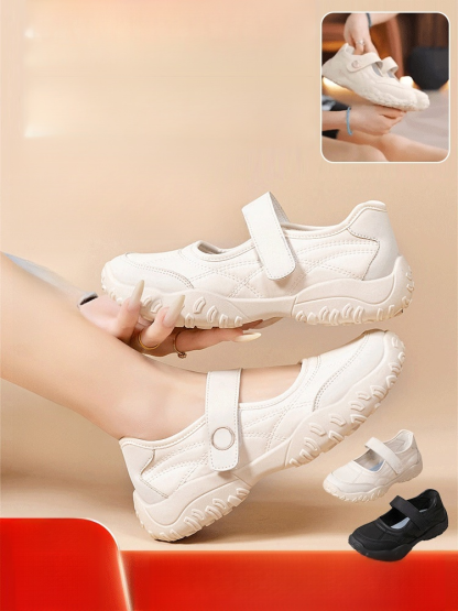 [Height Increase 5cm] Shallow Mary Jane Velcro Women's Shoes