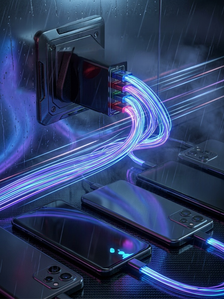 Four-Port Travel Charger for Extended Phone Battery Life