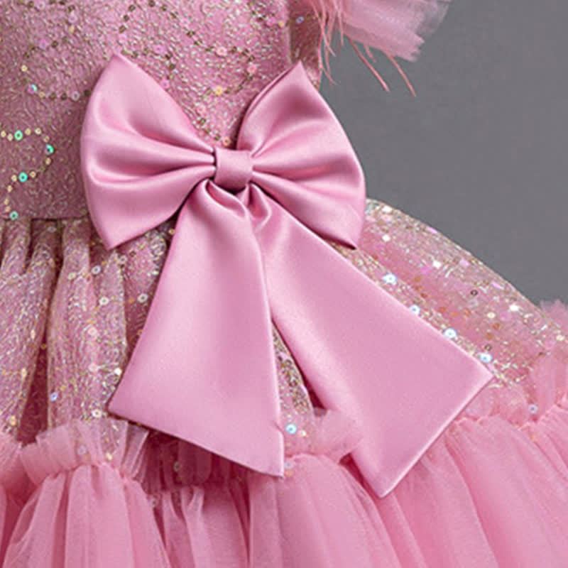 فساتين متوسطة الطول مزينة بفيونكة من الريش الشبكي وأكمام قصيرة - image 22