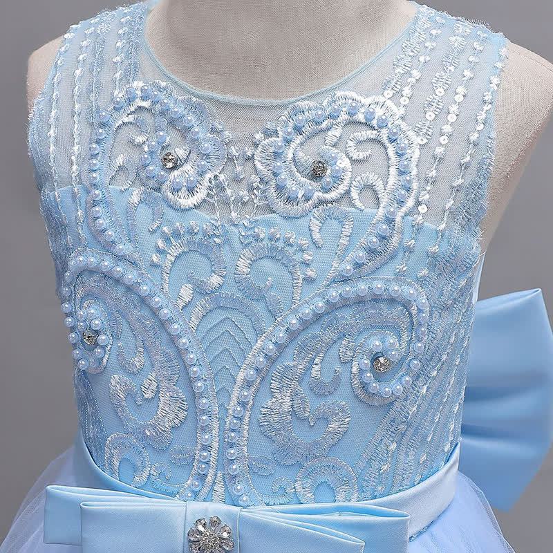 فساتين ماكسي بدون أكمام من الدانتيل الشبكي والفيونكة - image 15