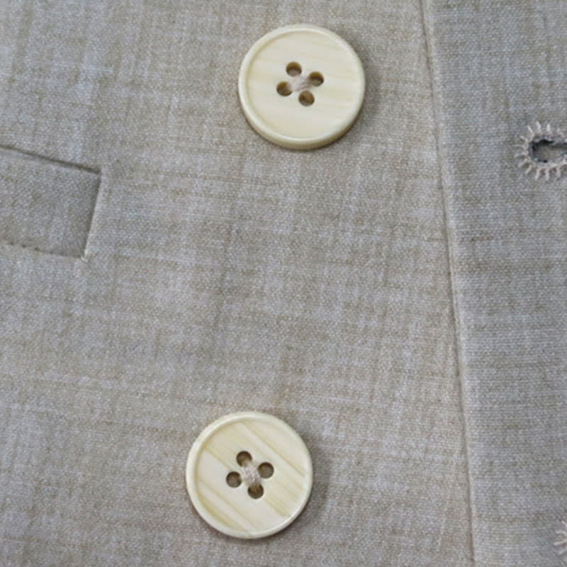 بدلة رسمية من 5 قطع، مصنوعة من مزيج من الألياف الكيميائية، بأكمام طويلة وقصة فضفاضة - image 8