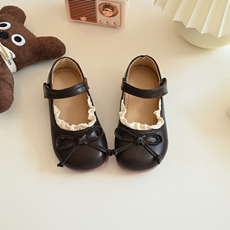 حذاء باليه ذو مقدمة مستديرة وقوس صلب - بني - 20.8 سم - image 4