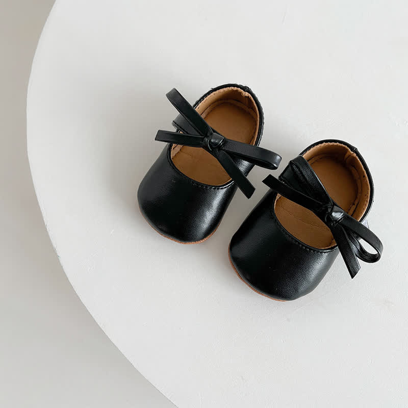 حذاء باليه ذو مقدمة مستديرة وقوس صلب - أسود - 12-18 شهرًا - image 6