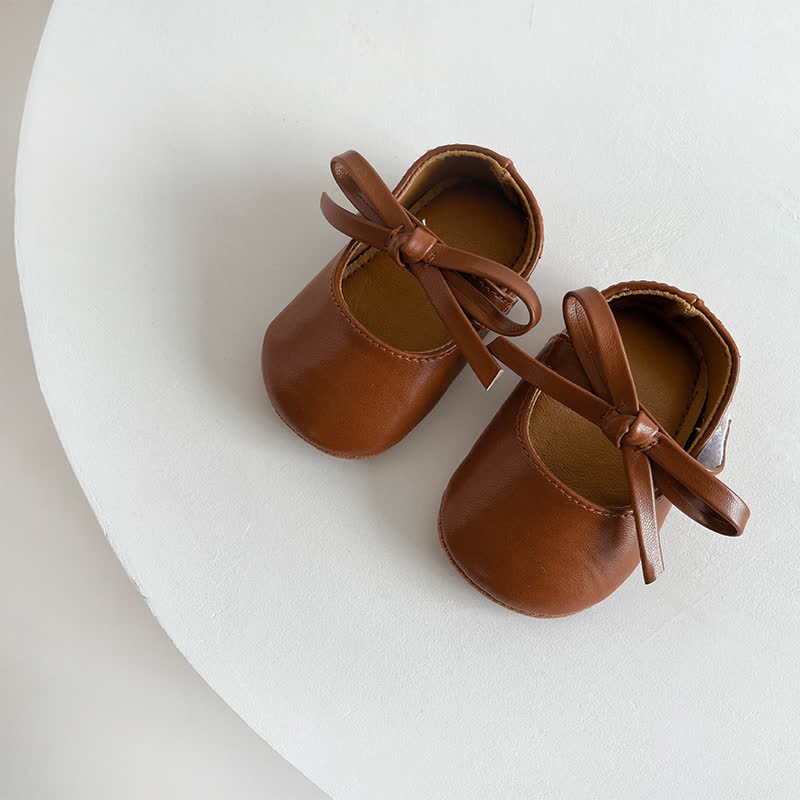 حذاء باليه ذو مقدمة مستديرة وقوس صلب - بني - 12-18 شهرًا - image 8