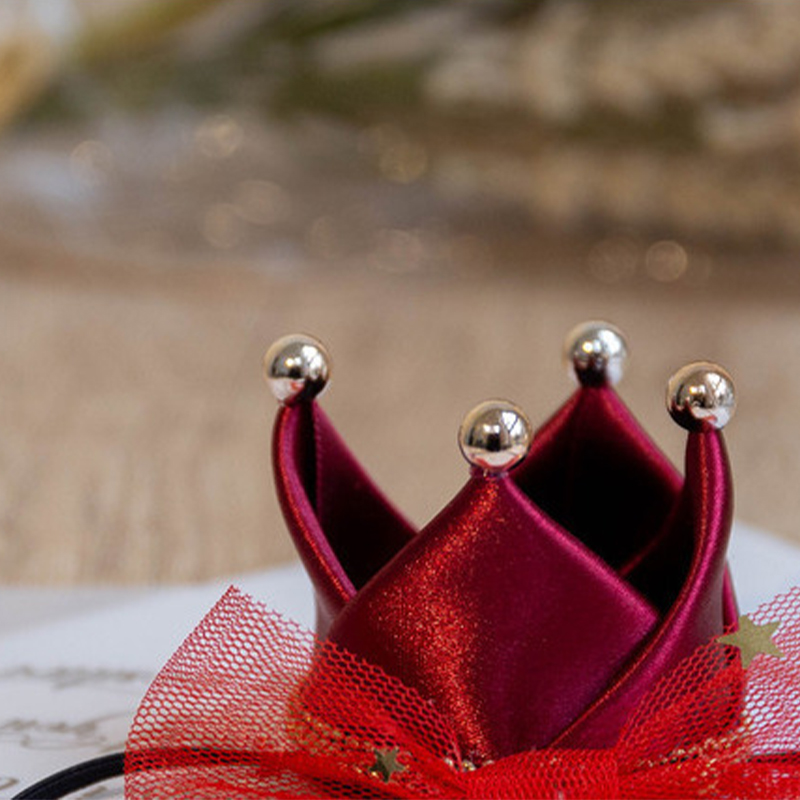 مشبك شعر بألوان متداخلة مع ترتر - عصابة رأس حمراء - image 7