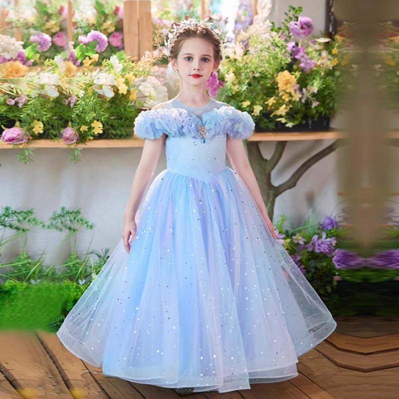 فساتين ماكسي بدون أكمام منفوشة من قماش شبكي - image 2