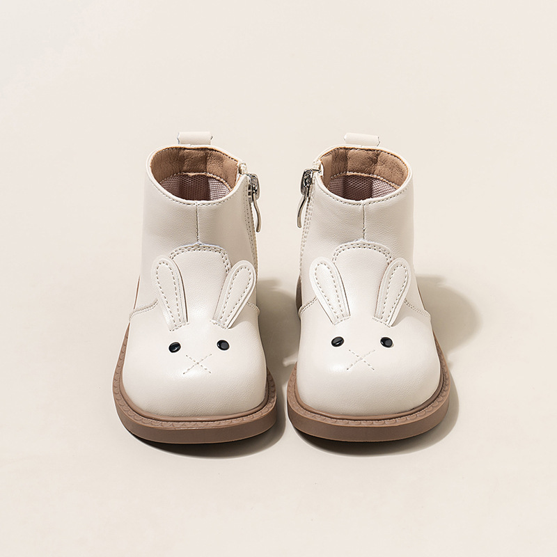 بوت للكاحل ذو مقدمة مستديرة وقوس صلب - البيج - 19.0 سم - image 3