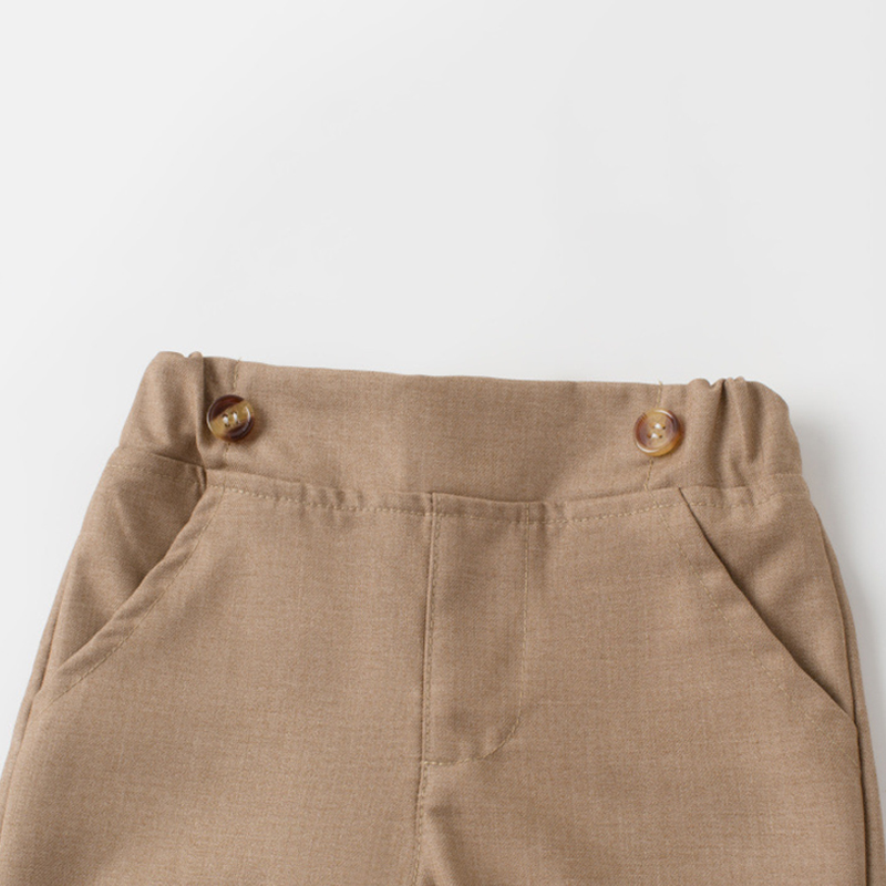 بدلة رسمية عادية بأكمام طويلة من القطن مزينة بفيونكة - image 15