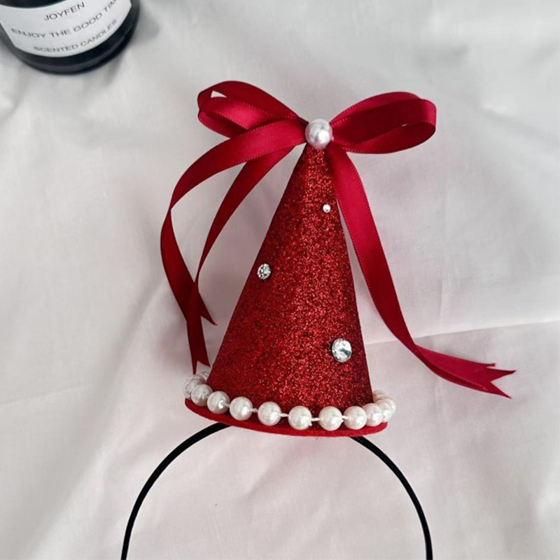 مشبك شعر مرصع باللؤلؤ - طوق رأس أحمر - من 1 إلى 16 سنة - image 4