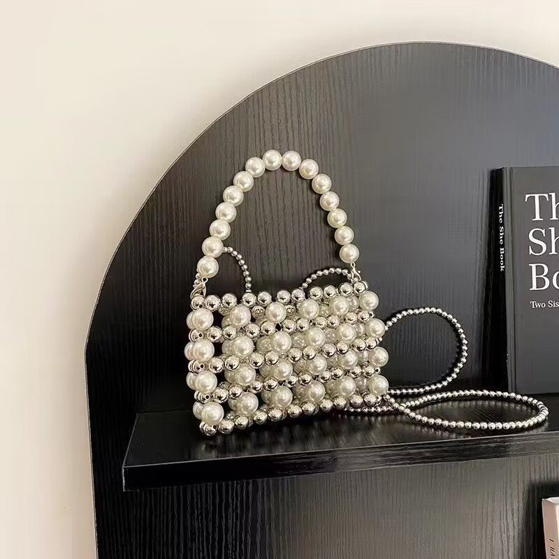 حقائب صلبة مزينة باللؤلؤ - أبيض كبير - من 4 إلى 16 سنة - image 5