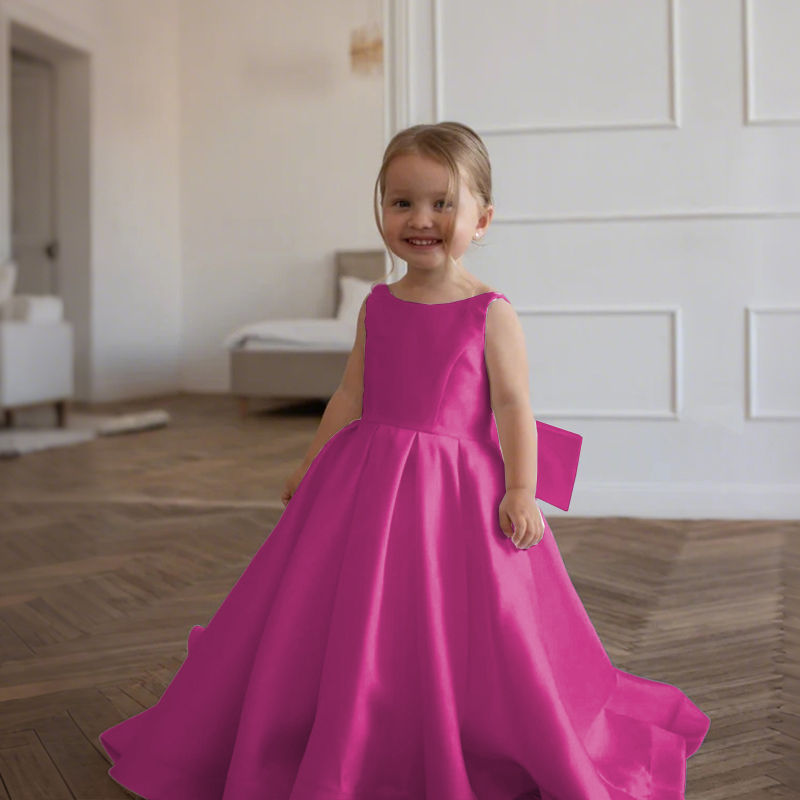 فساتين ماكسي بدون أكمام مزينة بفيونكة من الساتان - وَردَة - 15-16 سنة - image 47