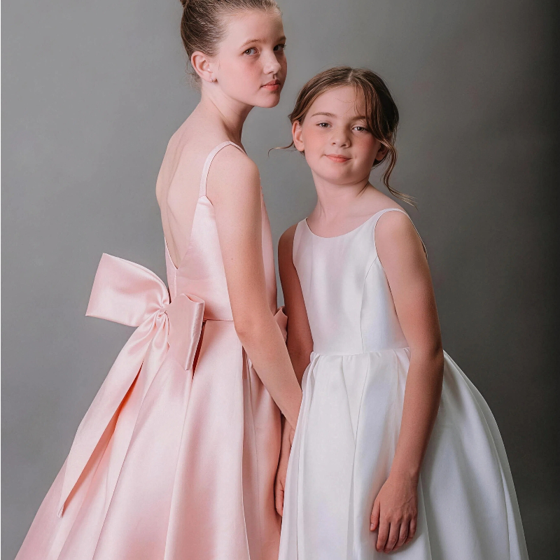 فساتين ماكسي بدون أكمام مزينة بفيونكة من الساتان - image 2