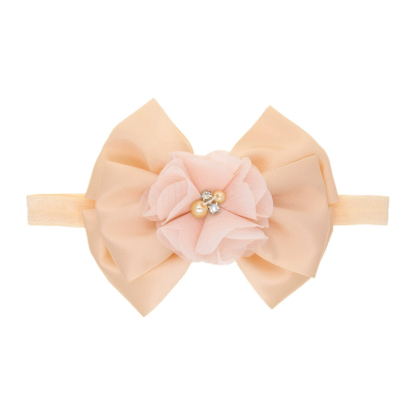 طوق شعر سادة مزين بتطريزات زهور - وردي فاتح - image 5