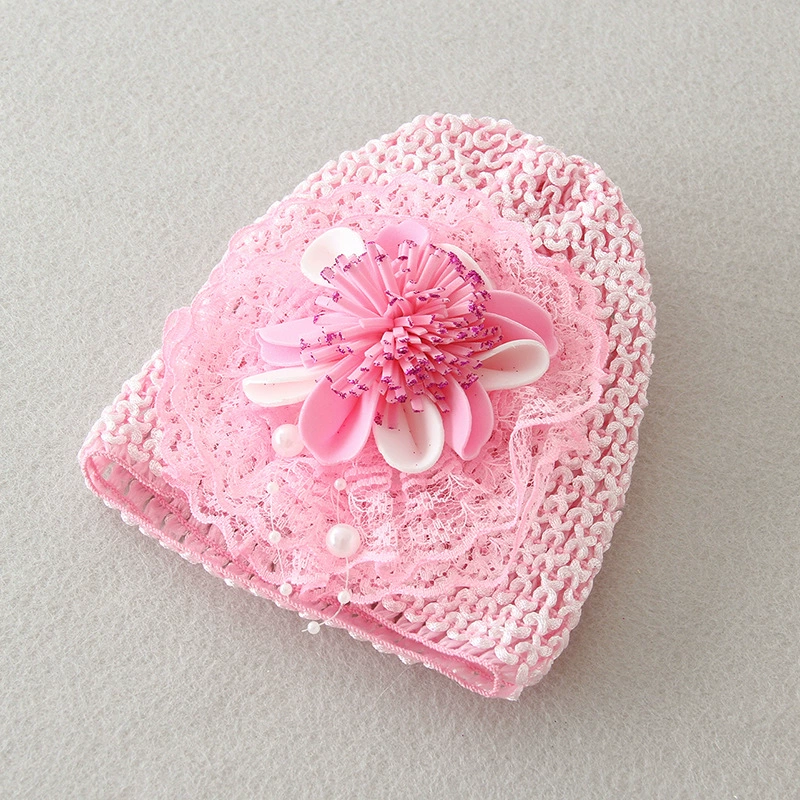 قبعة مزينة بشريط وردي صلب - لون القرنفل - image 2