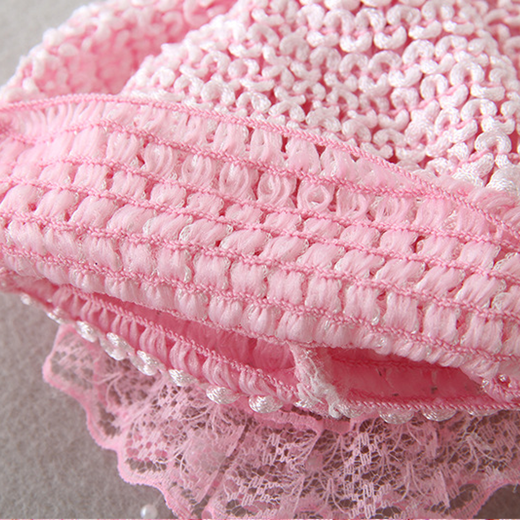 قبعة مزينة بشريط وردي صلب - image 8