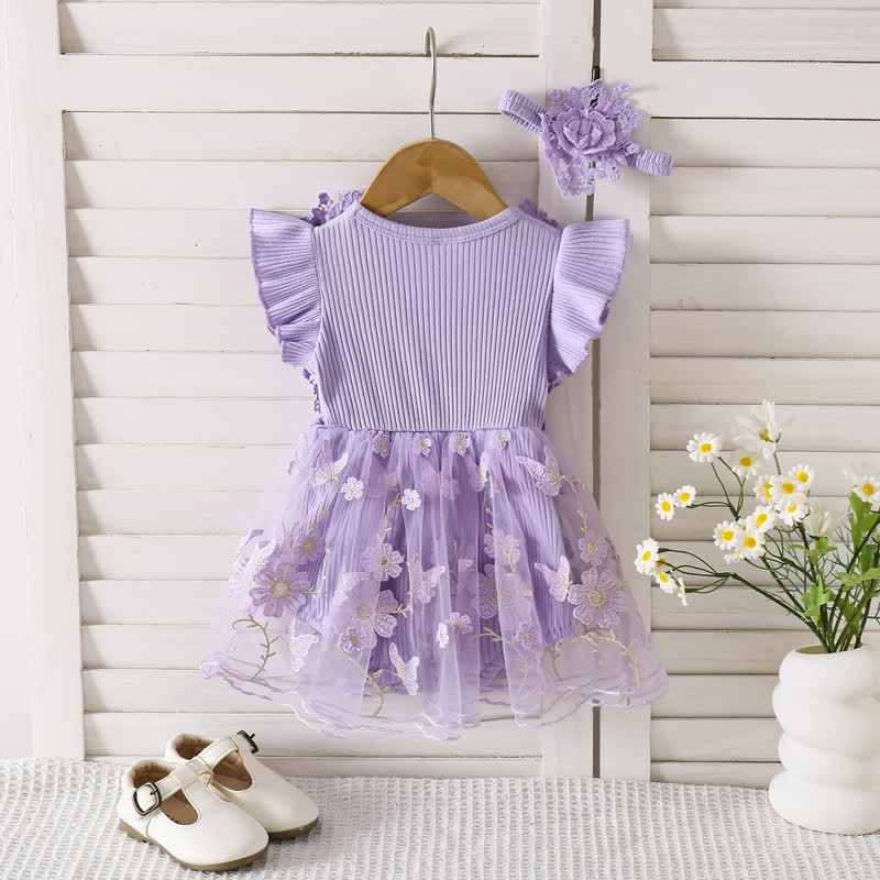 بدلة جسم متوسطة الطول بأكمام قصيرة مزينة بوردة مقسمة من القطن بنسبة 100% - image 20