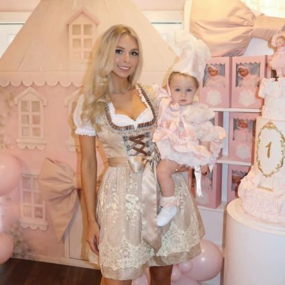 بلوزة ميدي بأكمام قصيرة برباط من مزيج الألياف الكيميائية مع فستان ومئزر - image 15