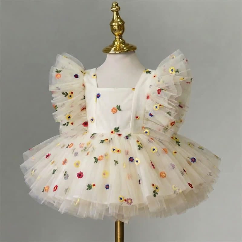 فساتين قصيرة بأكمام قصيرة من قماش شبكي على شكل فراشة - image 2