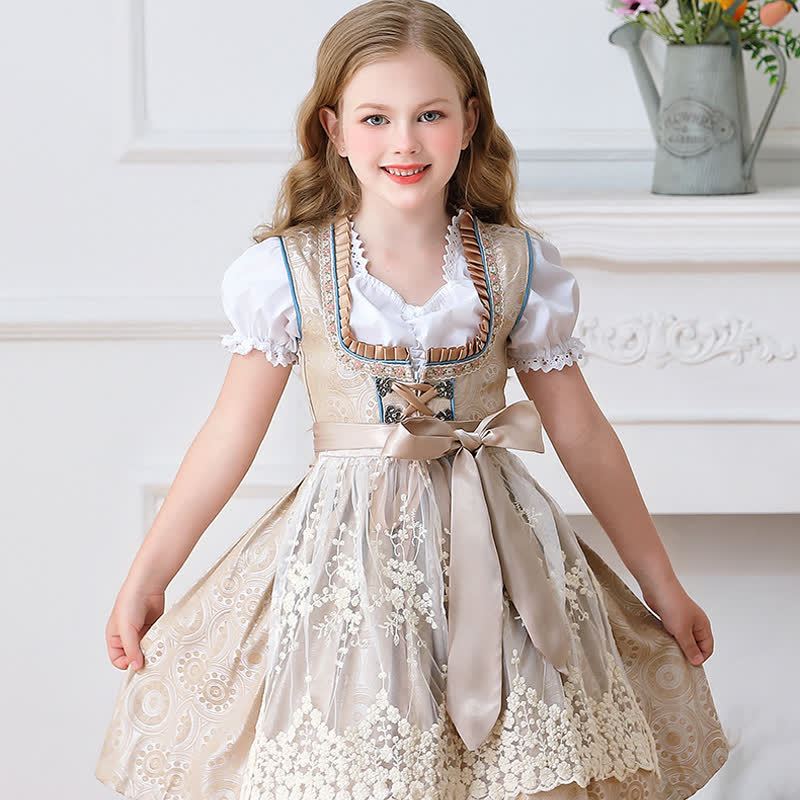 بلوزة ميدي بأكمام قصيرة برباط من مزيج الألياف الكيميائية مع فستان ومئزر - image 8