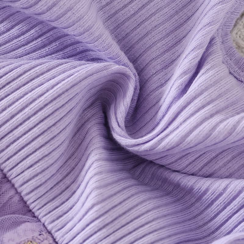 بدلة جسم متوسطة الطول بأكمام قصيرة مزينة بوردة مقسمة من القطن بنسبة 100% - image 26