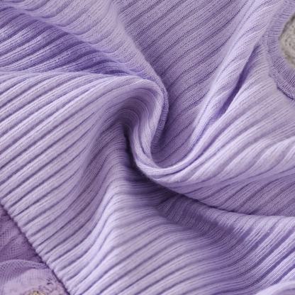 بدلة جسم متوسطة الطول بأكمام قصيرة مزينة بوردة مقسمة من القطن بنسبة 100% - image 26