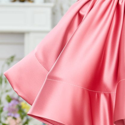فساتين ميدي قصيرة الأكمام مزينة بفيونكة من الساتان - image 6