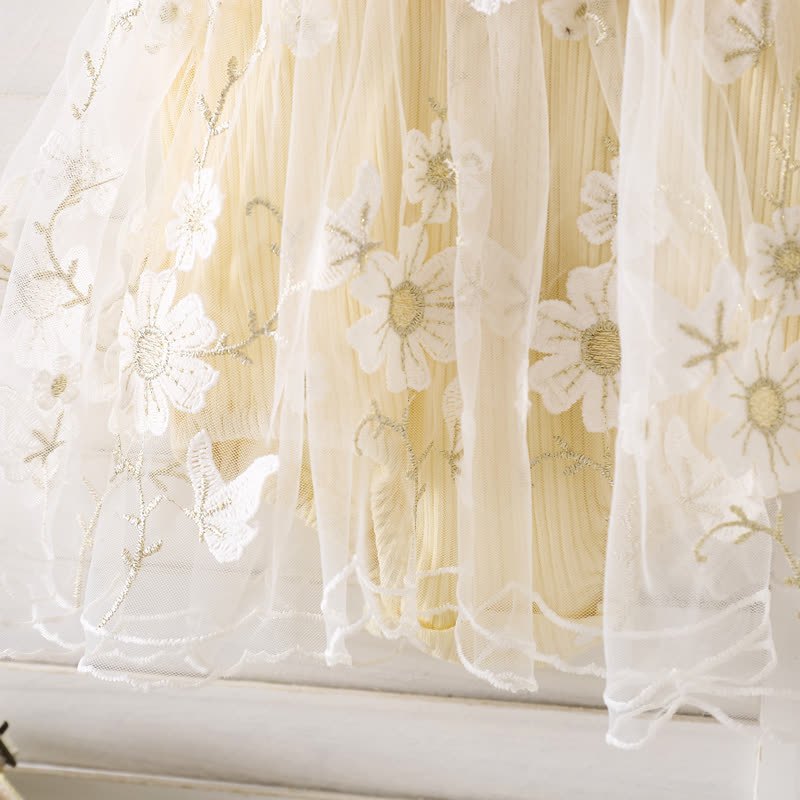 بدلة جسم متوسطة الطول بأكمام قصيرة مزينة بوردة مقسمة من القطن بنسبة 100% - image 16