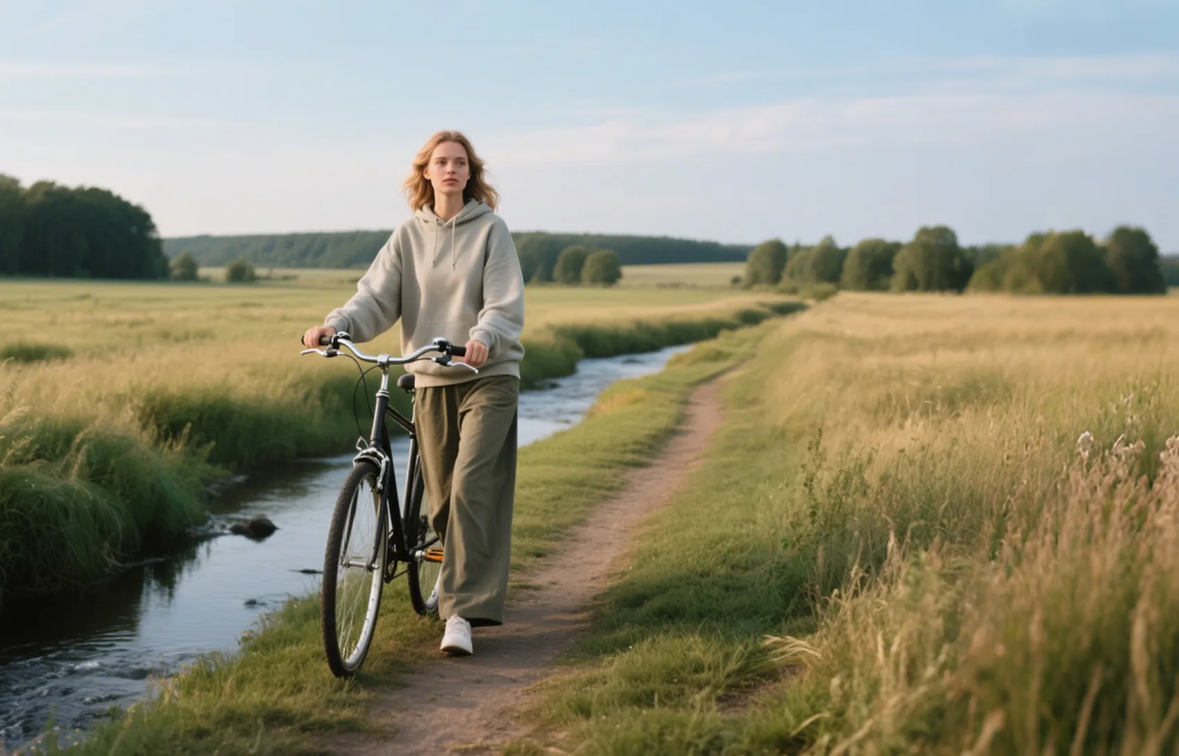 Sweatshirt and wide-leg pants suits
