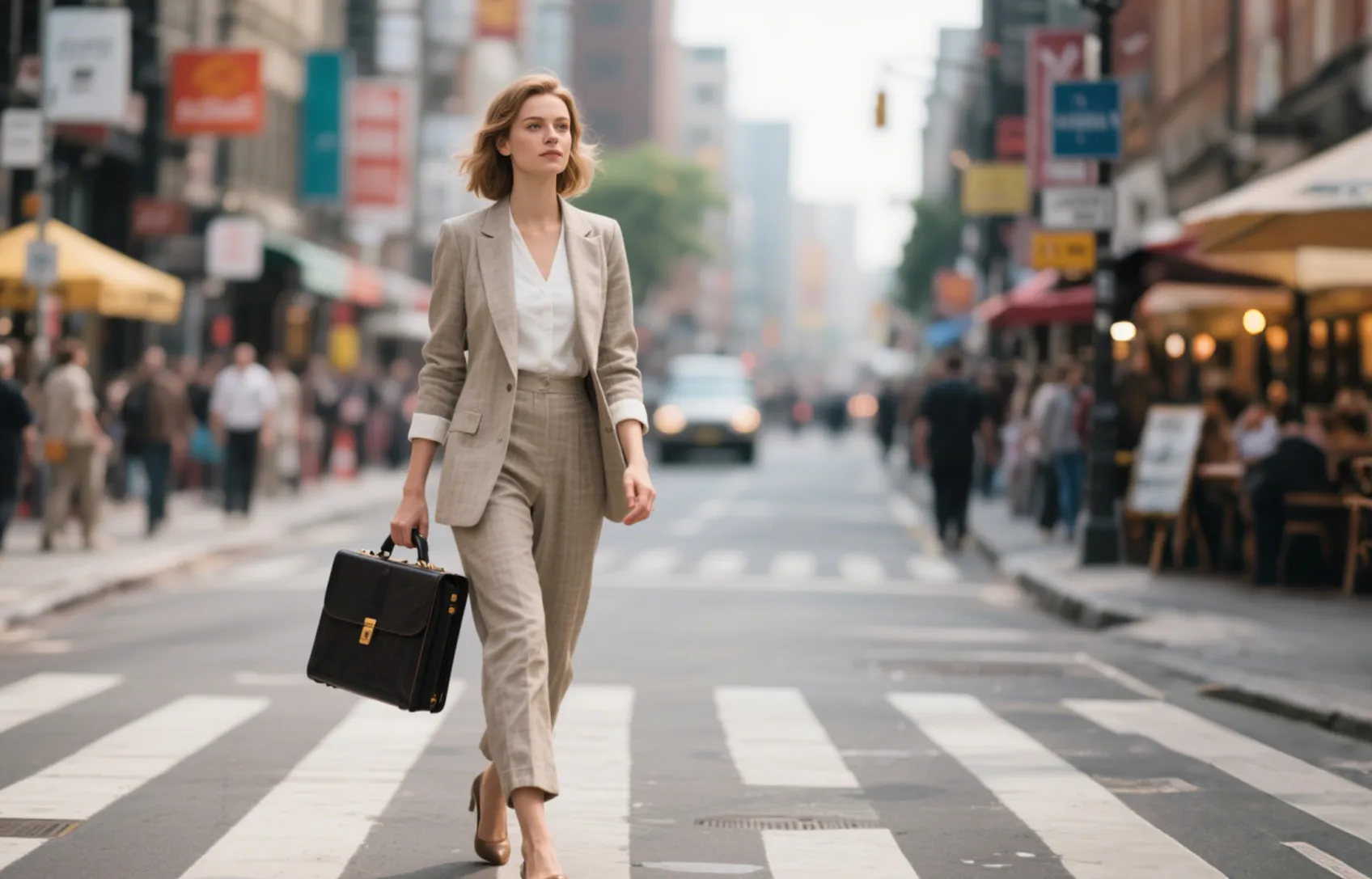 Simple cotton and linen suits