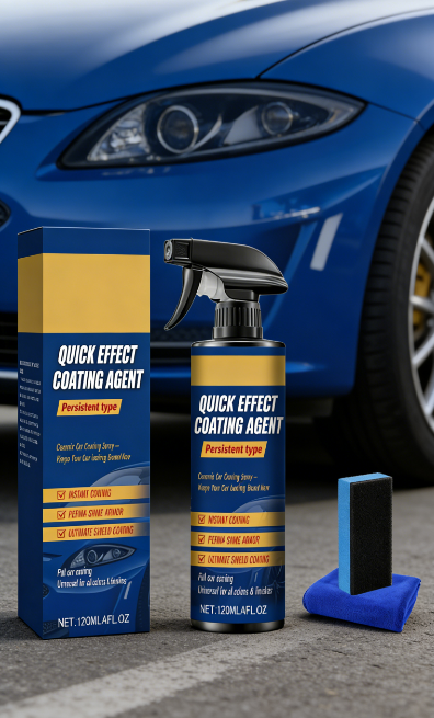 9H Nano Ceramic Coating Spray for Car Paint - Instant Mirror Shine & Long Lasting Protection (DIY Kit with Tools)