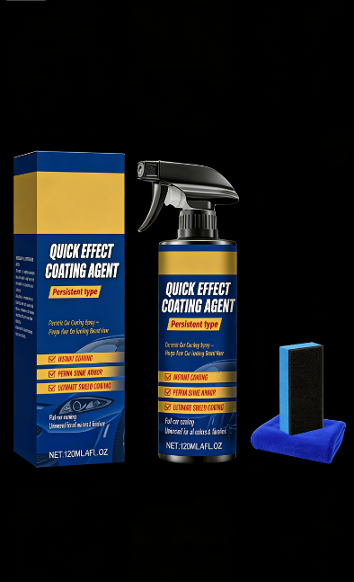 9H Nano Ceramic Coating Spray for Car Paint - Instant Mirror Shine & Long Lasting Protection (DIY Kit with Tools)