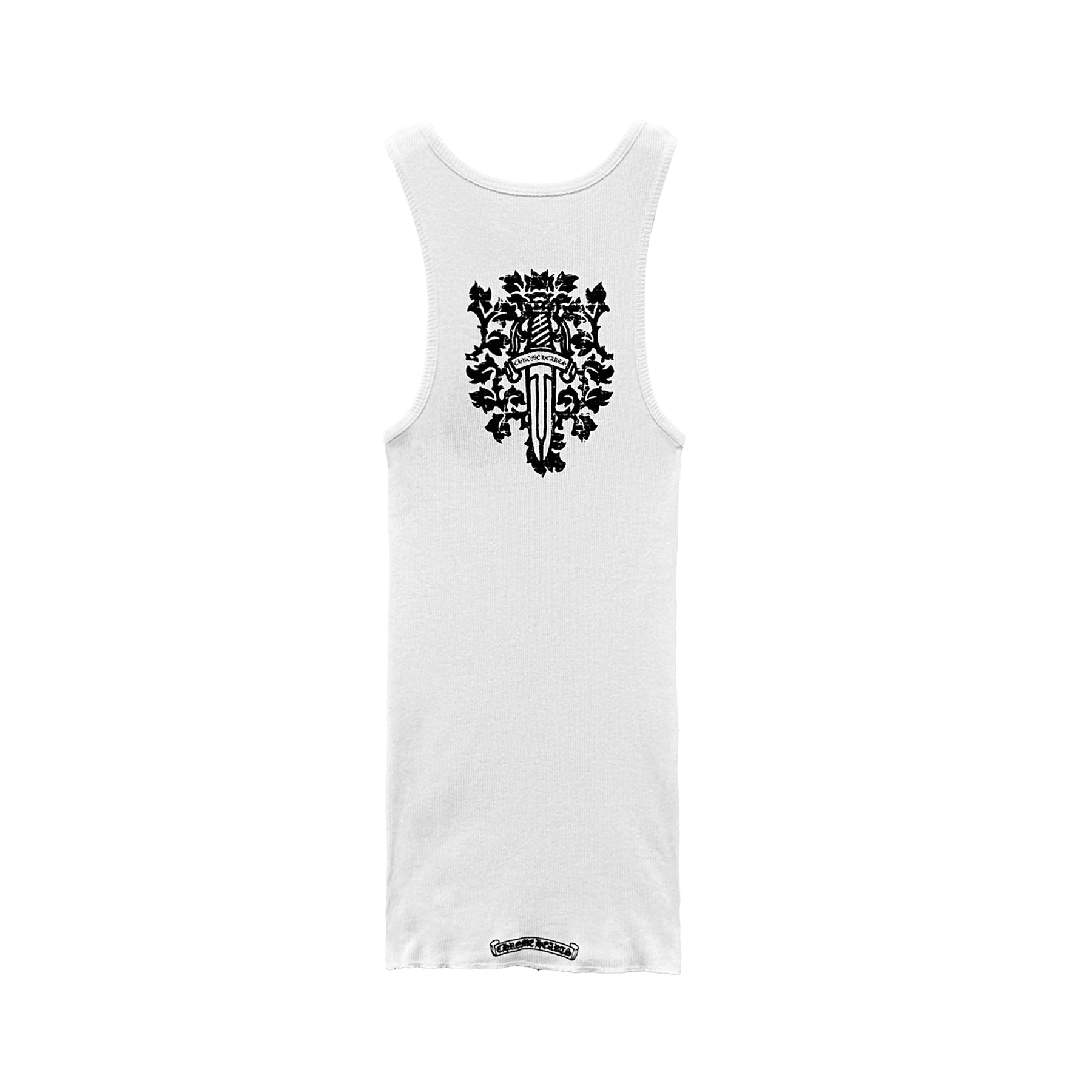 CHROME HEARTS (クロムハーツ) ホワイト ダガー ロゴ タンクトップ